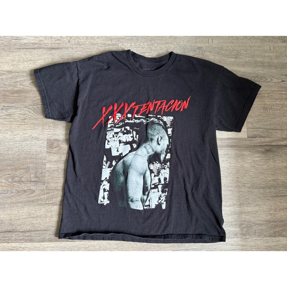 XXXTentacion Graphic T-Shirt Black Red Logo Rap Merch XS - Picture 2 of 5